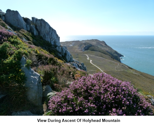 View during ascent of Holyhead Mountain
