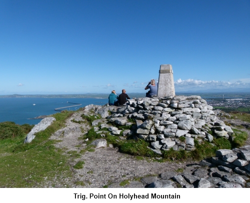 Trig point on Holyhead Mountain