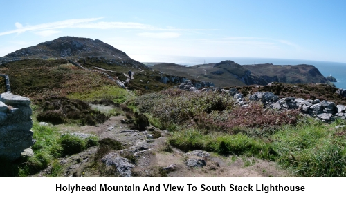 Holyhead Mountain and view to South Stack