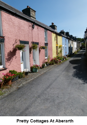 Pretty cottages at Aberarth.