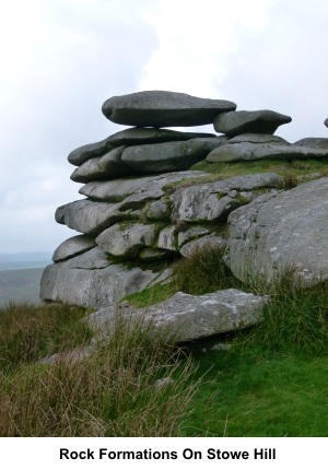 Rock formations on Stowes Hill