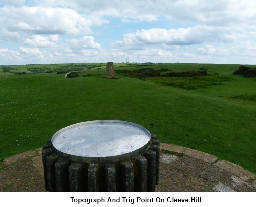 Topograph and trig. point on Cleeve Hill