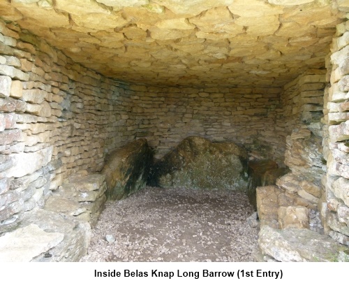 Inside Belas Knap Long Barrow