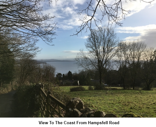 A view to the coast from Hamsfell Road