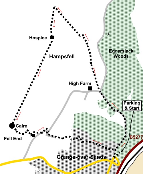 Sketch map for the Hampsfell wals.