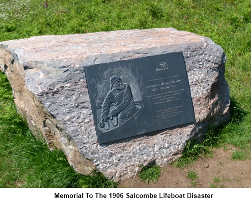 Salcombe 1906 Lifeboiat Disaster memorial