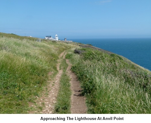 Approaching the lighthouse at Anvil Point