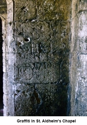 Graffiti in St. Aldhelm's Chapel