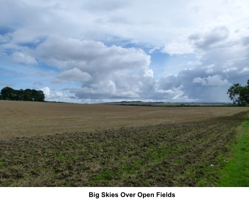 Big skies over open fields