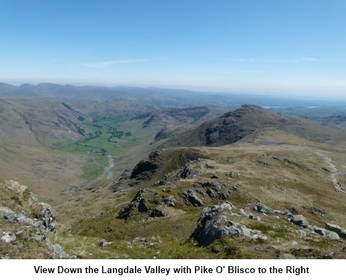 View of Langdale Valley and Pike O Blisco