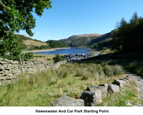 Haweswater and car park at Mardale Head