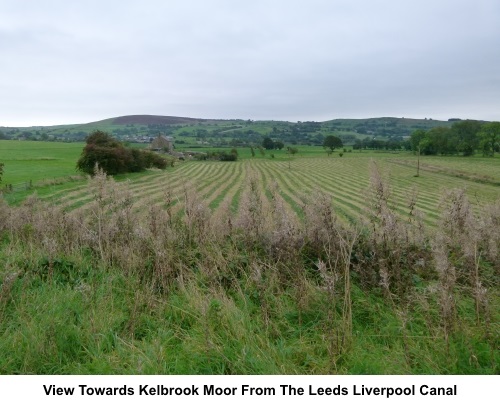 View towards Kelbrook Moor from the Leeds Liverpool canal