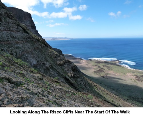 View along the Risco Cliffs.