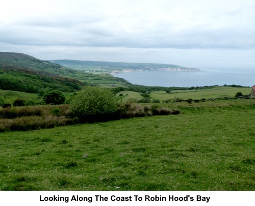 Looking along the coast towards Robin Hood's Bay.