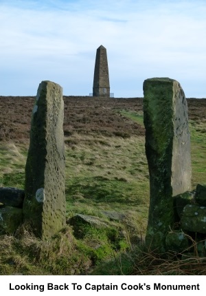 Looking back to Captain Cooks Monument