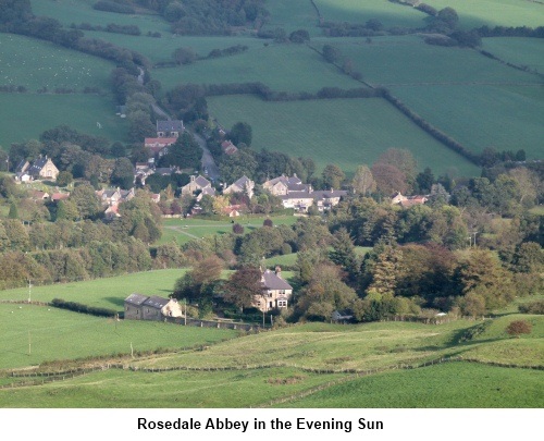 Rosedale Abbey in the evening sun