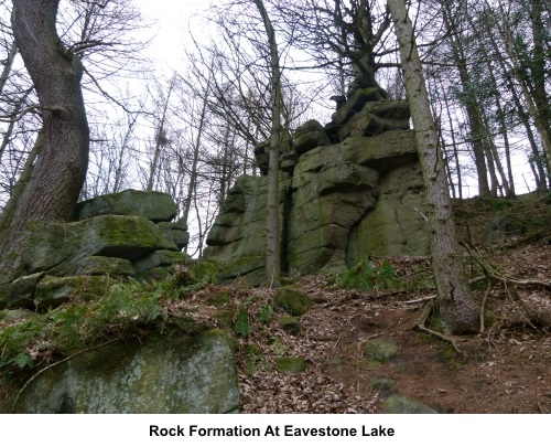 Rock formation at Eavestone Lake