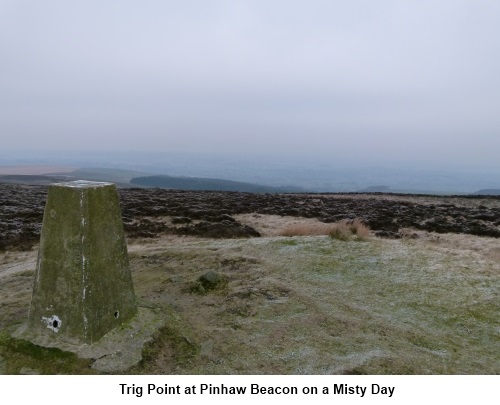 Trig point at Pinhaw Beacon