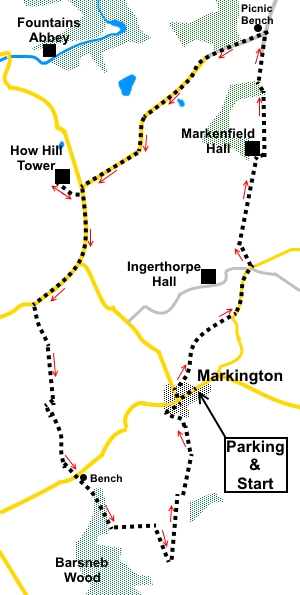 Markington walk sketch map