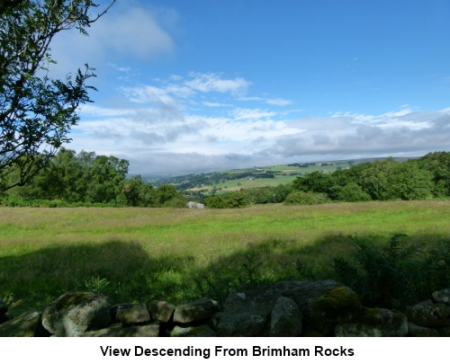 View descending from Brimham Rocks.