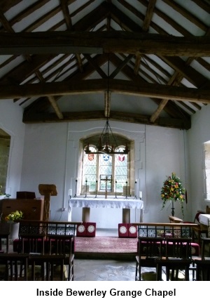 Inside Bewerley Grange Chapel