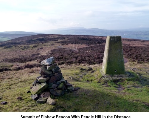 Summit of Pinhaw Beacon with Trig. point