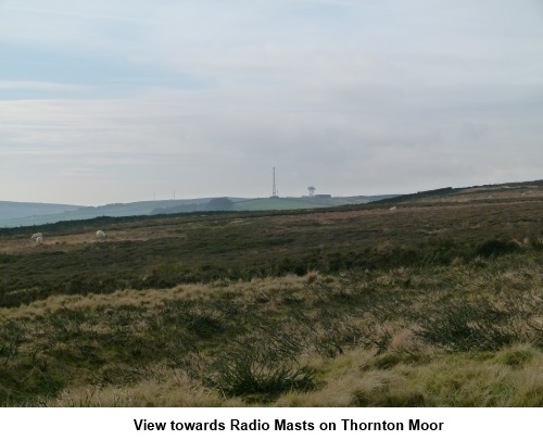 View towards radio masts on Thornton Moor