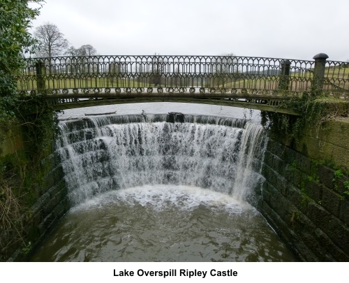 Lake overspill at Ripley Castle