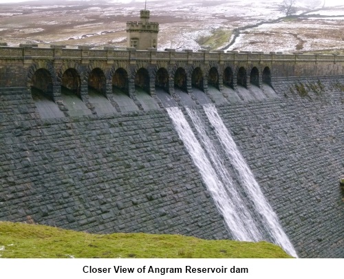 Angram reservoir dam