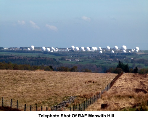 Telephoto shot of RAF Menwith Hill.