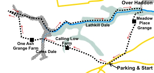 Lathkill Dale walk sketch map