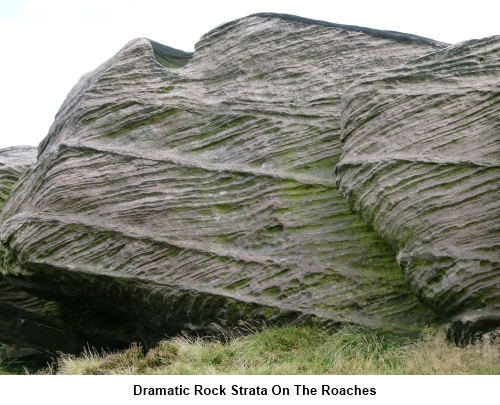 Rock strata on The Roaches