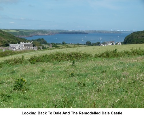 Looking back at Dale with the remodelled Dale castle