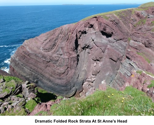 Folded rock strata