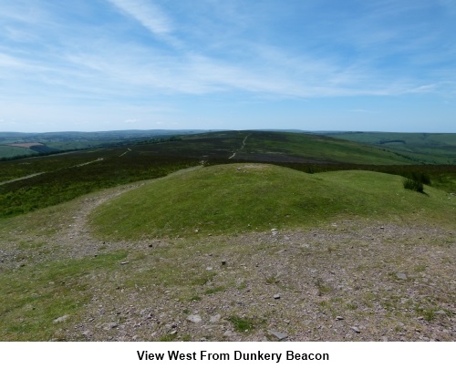 View west from Dunkery Beacon