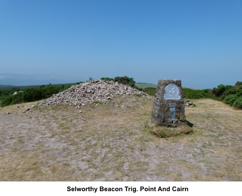 Selworthy Beacon Trig. Point and cairn