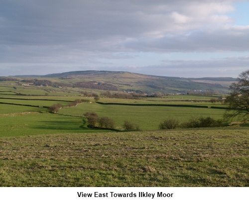 View east towards Ilkley Moor