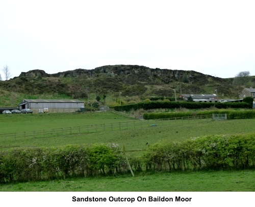 Sandstone outcrop on Baildon Moor