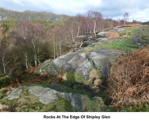 Rocks at the edge of Shipley Glen