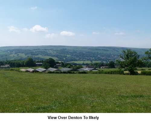 View over Denton to Ilkley Moor