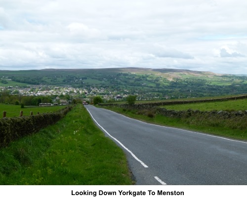 View down Yorkgate to Menston