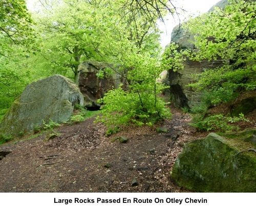 Large rocks en route to Otley Chevin
