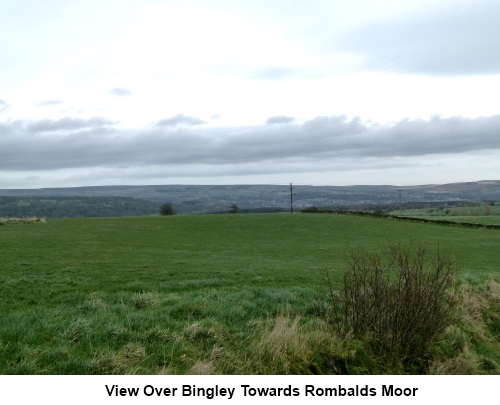 Looking over Bingley towards Rombalds Moor