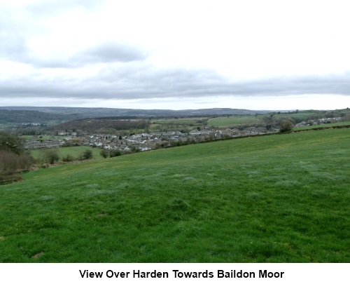View over Harden towards Baildon Moor