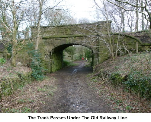The track passing under the old railway