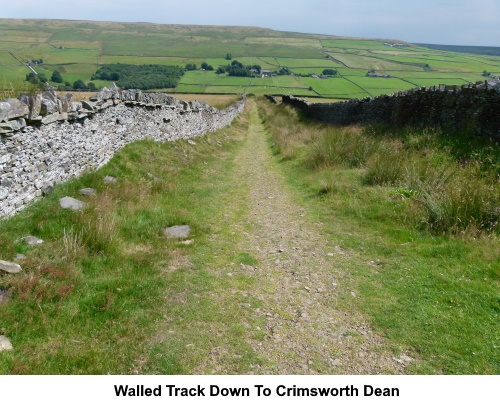 Walled track down to Crimsworth Dean