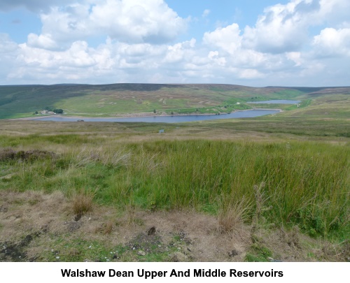 Walshaw Dean Middle and Upper reservoirs.