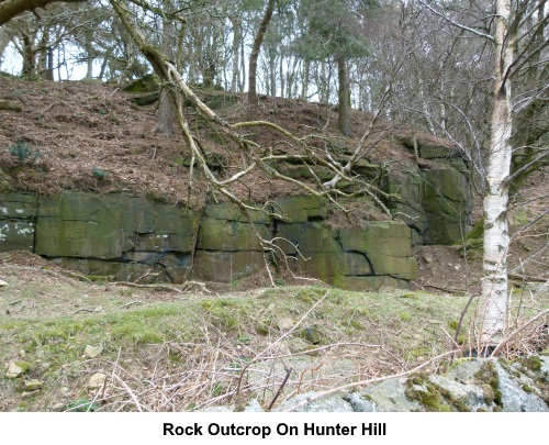 A rocky outcrop at Hunter Hill.