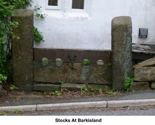 The old stocks at Barkisland.