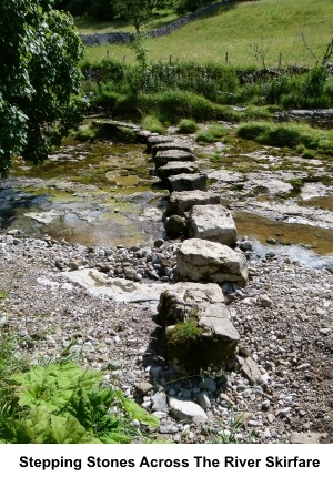 Stepping stones across the River Skirfare